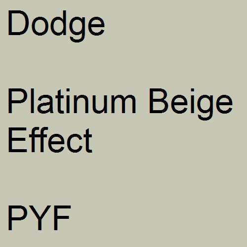 Dodge, Platinum Beige Effect, PYF.